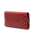 Valentino AB Valentino Red Calf Leather Rockstud Spike Wallet on Chain Italy