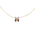 Hermès B Hermès Purple Dark Purple with Gold Enamel Other Gold Plated Pop H Pendant Necklace France
