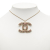 Chanel AB Chanel Gold Gold Plated Metal CC Crystals Pendant Necklace Italy