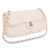 Chanel B Chanel White Caviar Leather Leather Classic Caviar East West Single Flap France