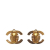 Chanel B Chanel Gold Gold Plated Metal CC Turn Lock Clip on Earrings France