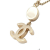 Chanel AB Chanel Gold with Pink Gold Plated Metal CC Rhinestone Pendant Necklace Italy