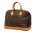 Louis Vuitton B Louis Vuitton Brown Monogram Canvas Fabric Monogram Alma PM France