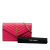 Saint Laurent B Saint Laurent Pink Dark Pink Calf Leather Grain De Poudre Classic Cassandre Chain Wallet Italy