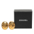 Chanel B Chanel Gold Gold Plated Metal CC Oval Clip On Earrings France