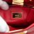 Fendi B Fendi Red Calf Leather XS Crystal Star Studded Peekaboo Iconic Satchel Italy