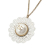 Chanel AB Chanel Gold with White Pearl Gold Plated Metal CC Faux Pearl Lace Pendant Necklace Italy