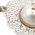 Chanel AB Chanel Gold with White Pearl Gold Plated Metal CC Faux Pearl Lace Pendant Necklace Italy