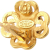 Chanel B Chanel Gold Gold Plated Metal CC Flower Clip On Earrings France