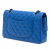 Chanel Classic Double Flap Medium Caviar Leather Matelassè Shoulder Bag Blue