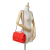 Chanel B Chanel Red Lambskin Leather Leather Jumbo Lambskin Easy Carry Flap Satchel Italy