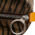 Fendi B Fendi Brown Canvas Fabric Zebra Print Handbag Italy