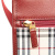 Burberry AB Burberry Brown Beige with Red Dark Red Canvas Fabric House Check Crossbody United Kingdom