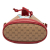 Gucci AB Gucci Brown Beige with Red Coated Canvas Fabric Micro GG Supreme Doraemon Bucket Bag Italy