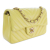 Chanel Yellow Lambskin Leather Leather Mini Rectangular Classic Chevron Lambskin Single Flap France