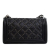 Chanel AB Chanel Black Calf Leather Old Medium Quilted Crumpled skin Studded Boy Flap France