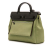 Hermès B Hermès Green Olive Green with Brown Dark Brown Canvas Fabric Toile Herbag Zip 31 France