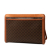 Celine B Celine Brown Coated Canvas Fabric Macadam Clutch Italy