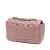 Chanel Pink Lambskin Leather Leather Mini Rectangular Classic Iridescent Lambskin Single Flap Italy