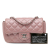 Chanel Pink Lambskin Leather Leather Mini Rectangular Classic Iridescent Lambskin Single Flap Italy
