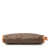 Celine B Celine Brown Coated Canvas Fabric Macadam Clutch Italy