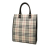 Burberry B Burberry Brown Beige Canvas Fabric House Check Tote Italy