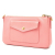 Prada B Prada Pink Saffiano Leather Lux Front Pocket Crossbody Italy