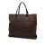 Fendi B Fendi Brown Dark Brown Canvas Fabric Zucchino Tote Italy
