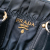 Prada B Prada Black Nylon Fabric Tessuto Gaufre Satchel Italy