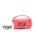 Fendi AB Fendi Pink Dark Pink Satin Fabric Phone Pouch Baguette Satchel Italy