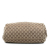 Gucci B Gucci Brown Beige Canvas Fabric GG Sukey Satchel Italy