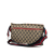 Gucci AB Gucci Brown Beige with Red Canvas Fabric GG Web Double Pocket Belt Bag Italy