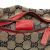 Gucci AB Gucci Brown Beige with Red Canvas Fabric GG Web Double Pocket Belt Bag Italy