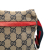 Gucci AB Gucci Brown Beige with Red Canvas Fabric GG Web Double Pocket Belt Bag Italy