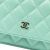 Chanel B Chanel Green Light Green Lambskin Leather Leather Mini CC Quilted Lambskin Wallet On Chain Italy