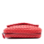 Bottega Veneta Red Mini Nappa Intrecciato Expandable Chain Flap Crossbody Italy