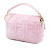 Fendi B Fendi Pink Light Pink Velvet Fabric Mini Zucca Embossed Baguette Satchel Italy