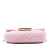 Fendi B Fendi Pink Light Pink Velvet Fabric Mini Zucca Embossed Baguette Satchel Italy