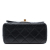 Chanel B Chanel Black Goatskin Leather Mini Square Classic Single Flap Italy