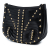 Burberry B Burberry Black Calf Leather Studded Shoulder Bag Italy
