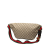Gucci B Gucci Brown Beige Coated Canvas Fabric GG Supreme Courrier Belt Bag Italy