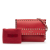 Valentino B Valentino Red Calf Leather Small Grained skin Rockstud Crossbody Italy