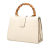 Gucci B Gucci White Calf Leather Medium Bamboo Dionysus Web Satchel Italy