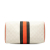 Gucci B Gucci White Off White with Orange Coated Canvas Fabric GG Supreme Joy Web Boston Italy