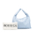 Bottega Veneta AB Bottega Veneta Blue Light Blue Suede Leather Small Intrecciato Hop Hobo Italy