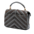 Saint Laurent Gray Medium Calfskin and Suede Chevron Monogram College Satchel Italy