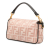 Fendi B Fendi Pink Light Pink Canvas Fabric Zucca Embroidered Baguette Satchel Italy
