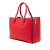 Balenciaga B Balenciaga Red Calf Leather Grained skin Papier A6 Zip Around Tote Italy