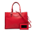 Balenciaga B Balenciaga Red Calf Leather Grained skin Papier A6 Zip Around Tote Italy