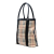 Burberry B Burberry Brown Beige Coated Canvas Fabric Haymarket Check Vertical Tote Italy
